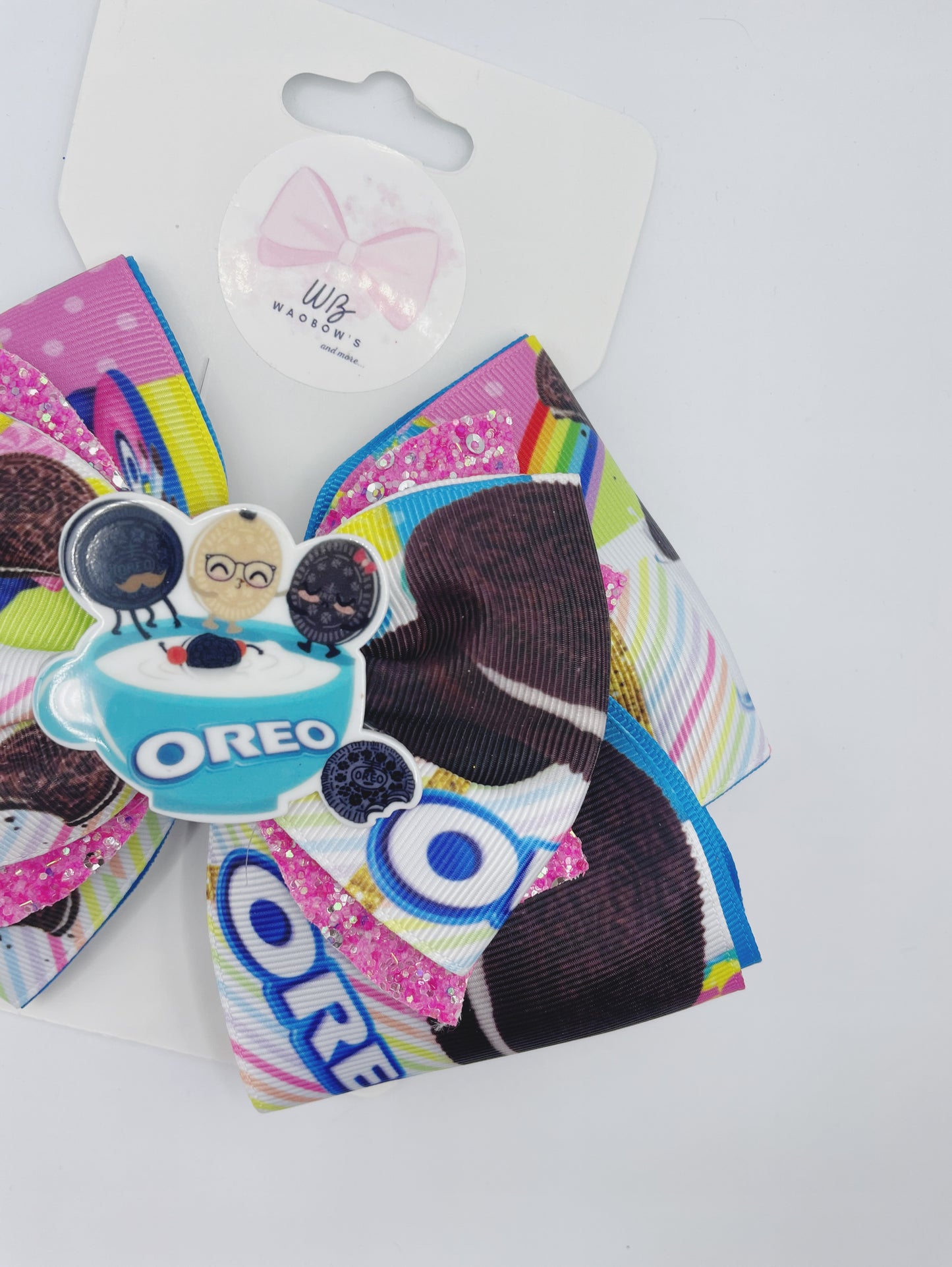 Oreo inspired Girl Hair Bow Alligator Hair Clip for Gorls Toddlers Cute Girls Bow For Hair Ribbons Girl Hair Bow