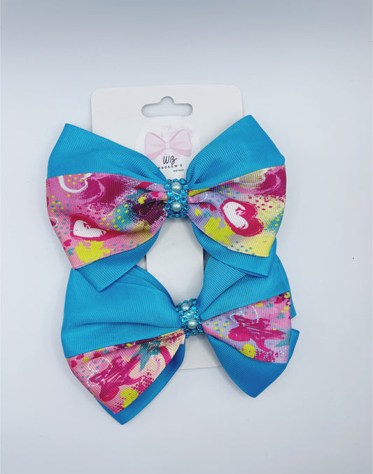 2PCS Of Hair Bows For Spring  Hair Clips for Girl Hair Accessories For Girl